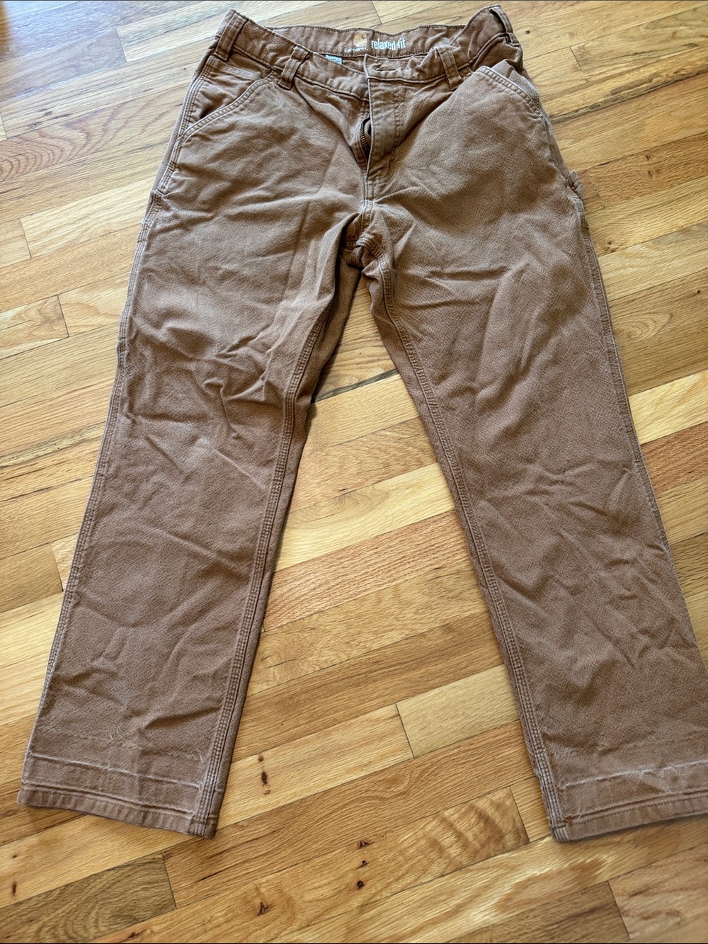 Carhartt Tan Straight Chino-Style Work Pants